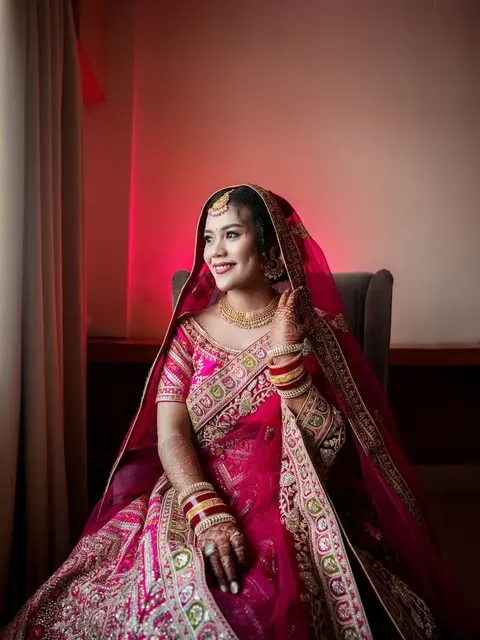Pink bridal lehenga
